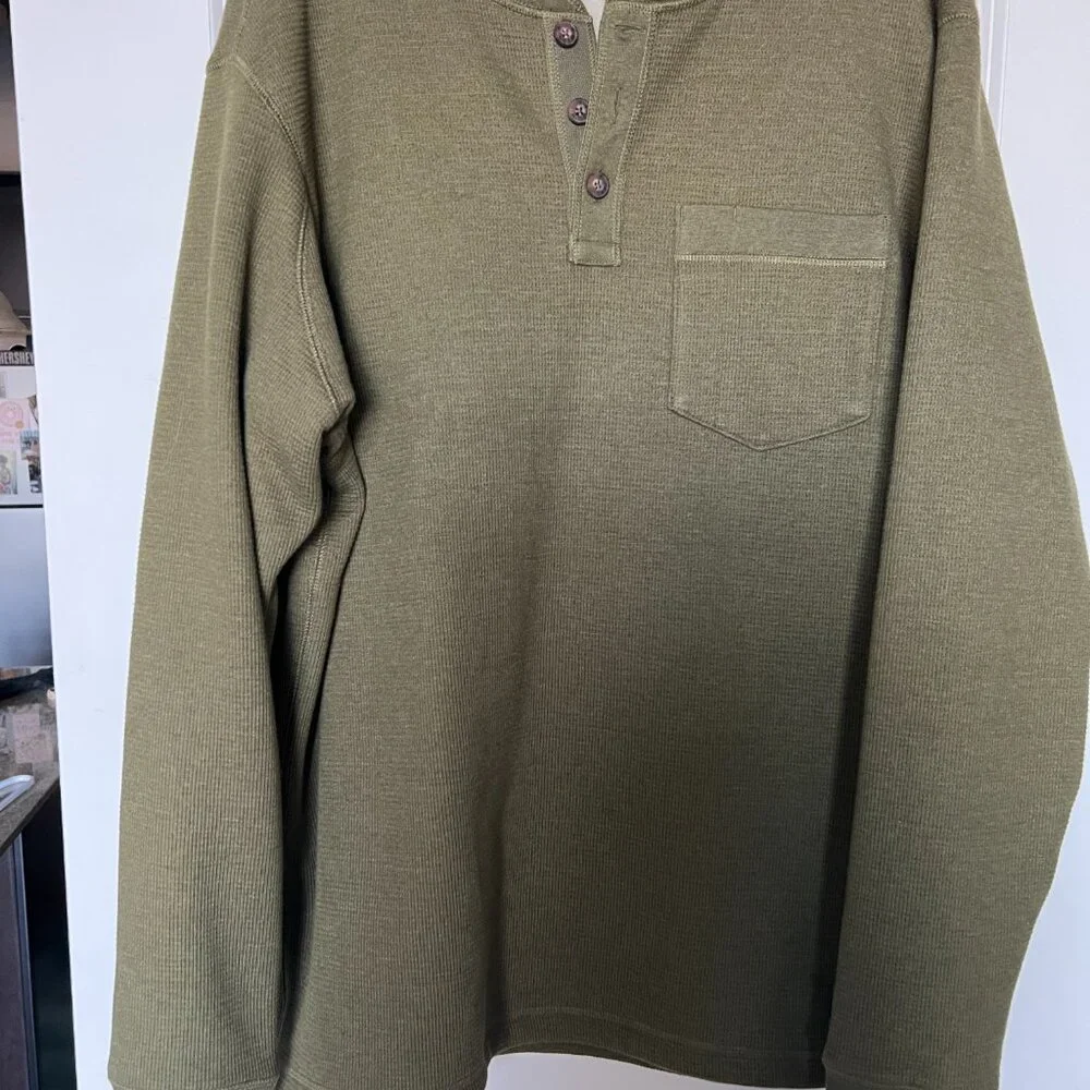 DULUTH TRADING COMPANY Men's Thermal Shirt - Green - Size L - New without tags - Picture 2 of 9